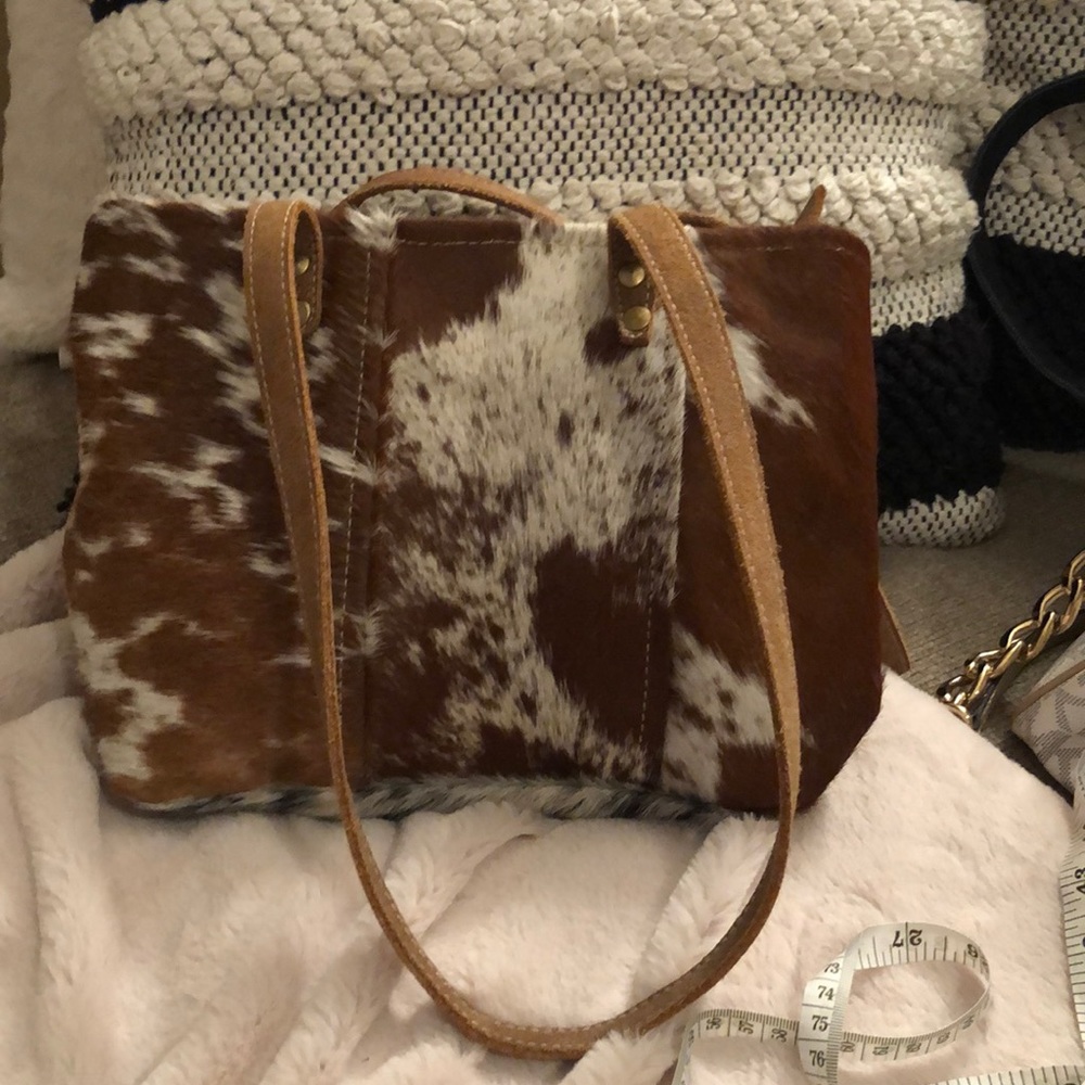 Cowhide purse
